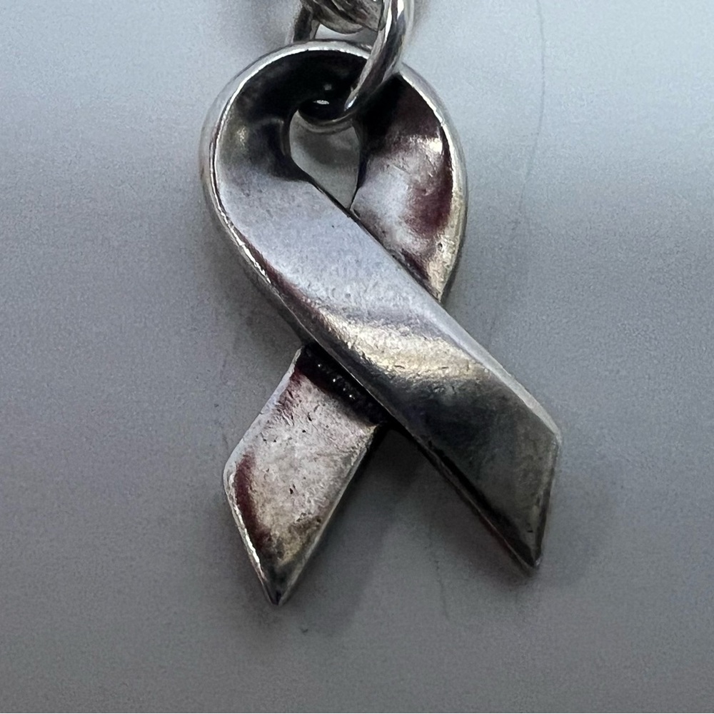 James Avery Silver Charm- Breast Cancer Awareness Charm